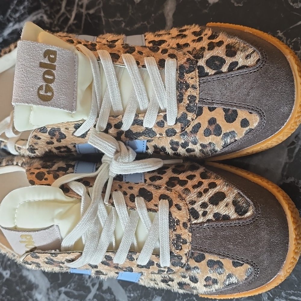 Gola Women's Leopard Print Sneakers with Blue Accents Retail $110.00US - Picture 12 of 16